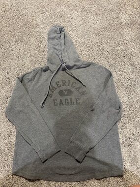 American Eagle Outfitters Charcoal Gray Pullover Hoodie